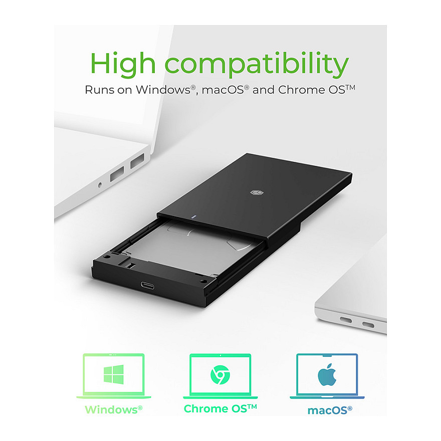 Festplattengehäuse 2.5" SATA Gehäuse USB3.2 ICY BOX Black