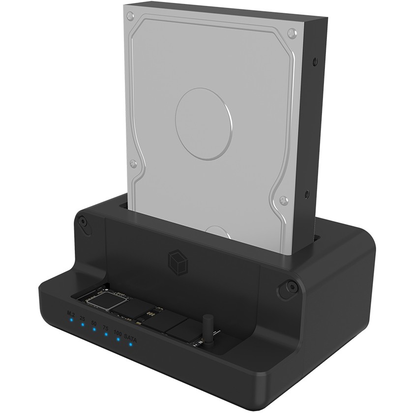 ICY BOX IB-2914MSCL-C31 Klon- und DockingStation für M.2 NVMe SSD und 3.5"/2.5" SATA HDD/SSD