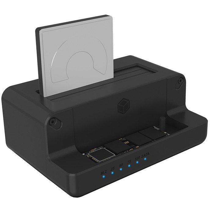 ICY BOX IB-2914MSCL-C31 Klon- und DockingStation für M.2 NVMe SSD und 3.5"/2.5" SATA HDD/SSD