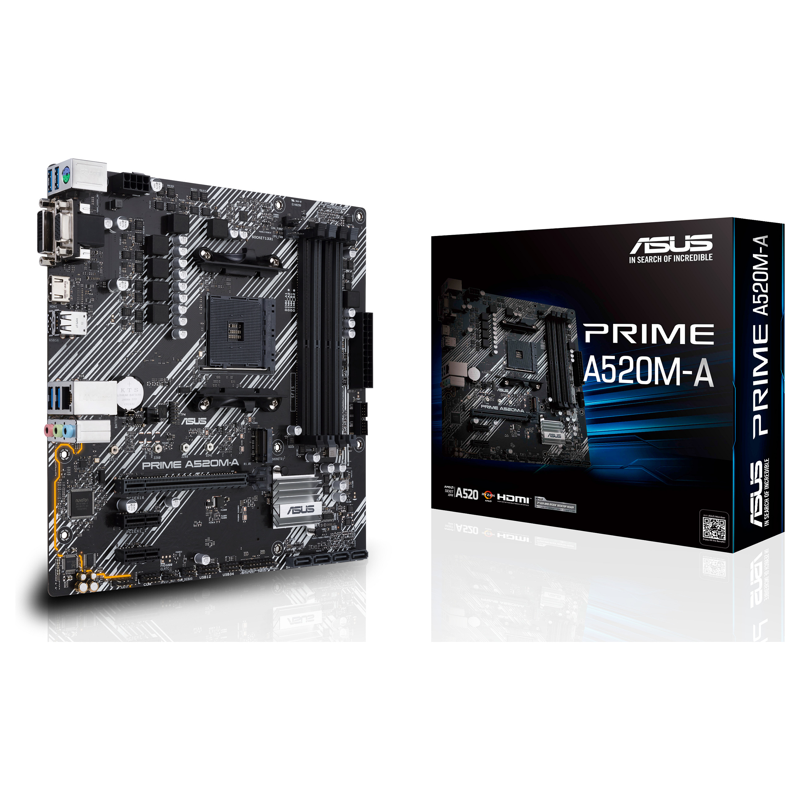 ASUS PRIME A520M-A II/CSM AM4 A520/HDMI-DVI-VGA/M.2/µATX