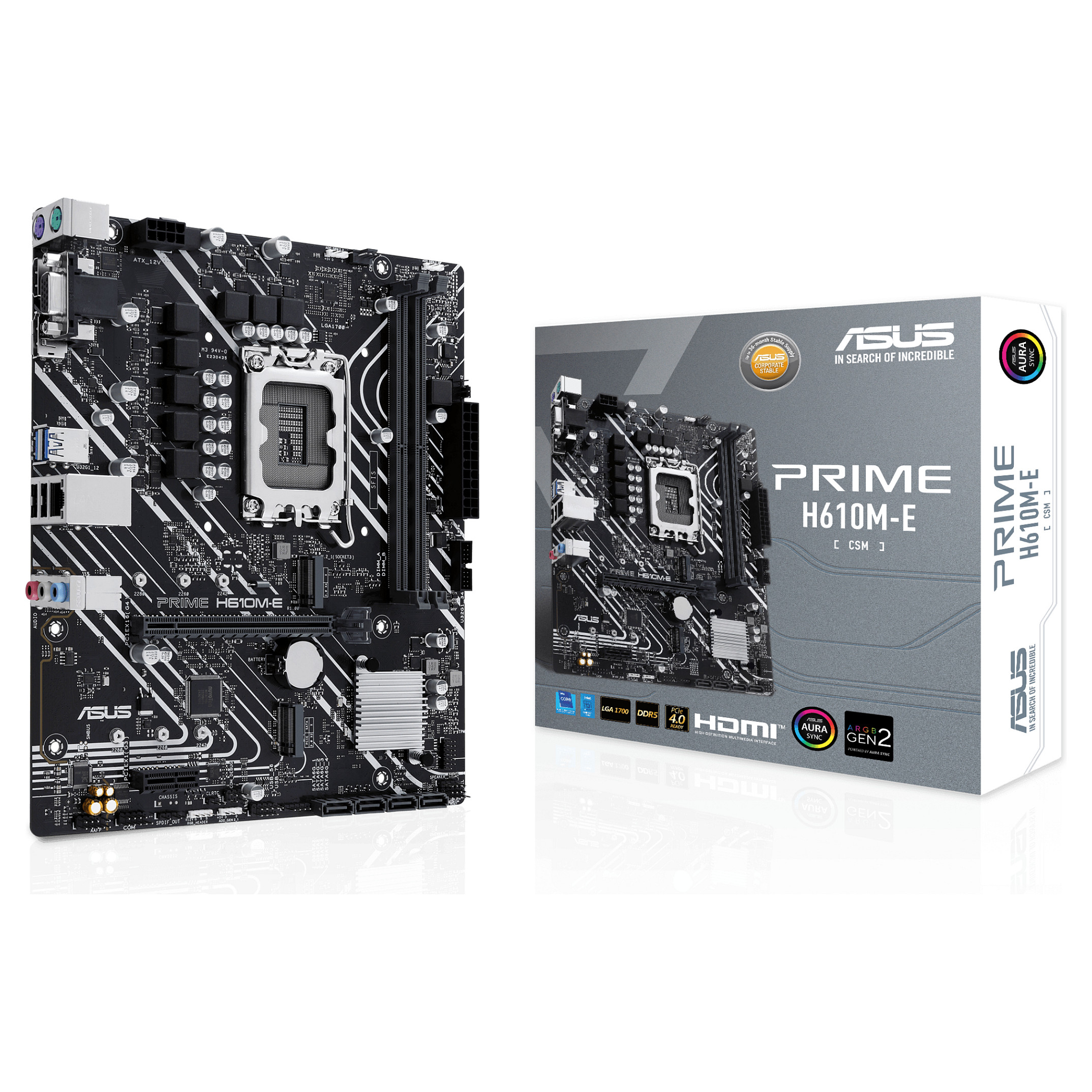 1700 ASUS PRIME H610M-E-CSM mATX