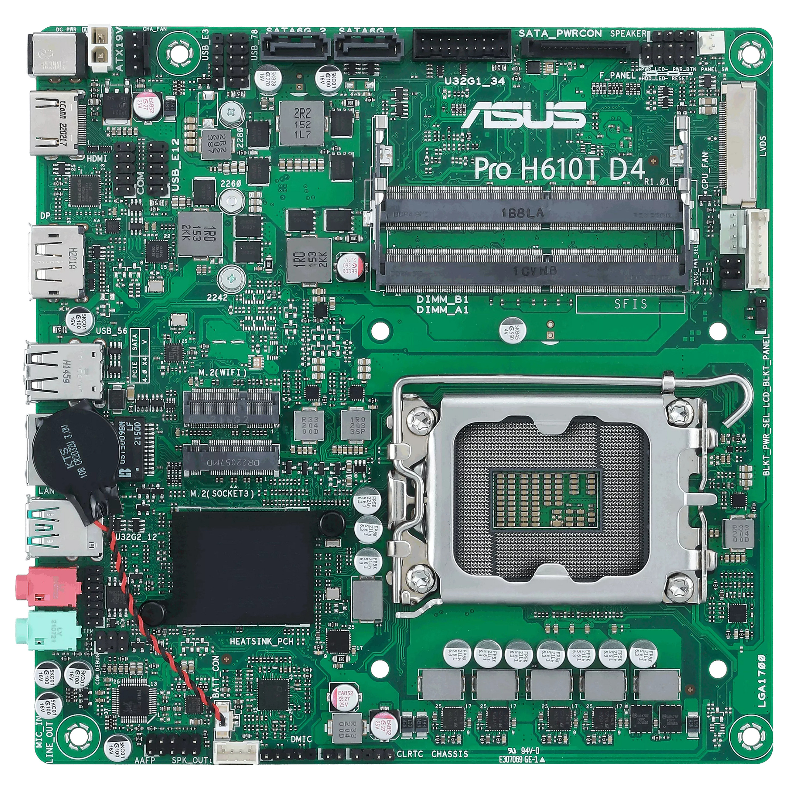 1700 ASUS PRO H610T CSM mITX D4