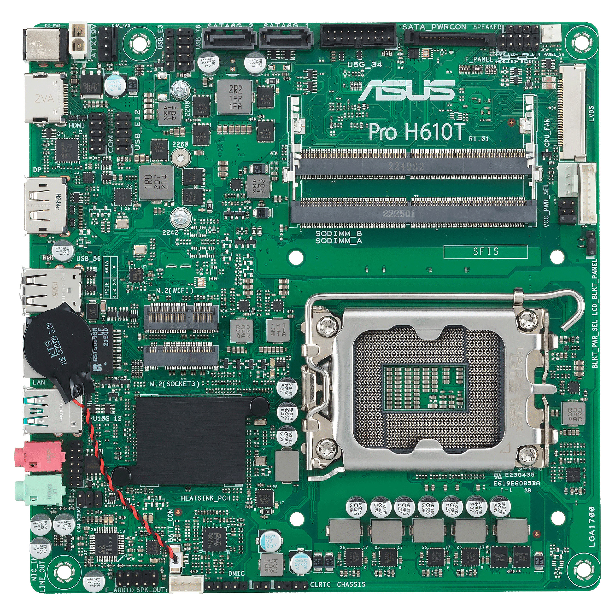 1700 ASUS PRO H610T-CSM mITX