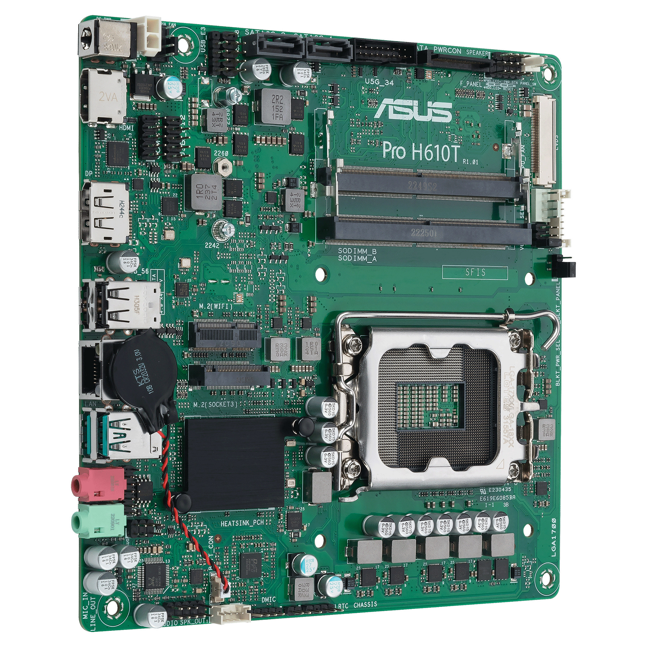 1700 ASUS PRO H610T-CSM mITX