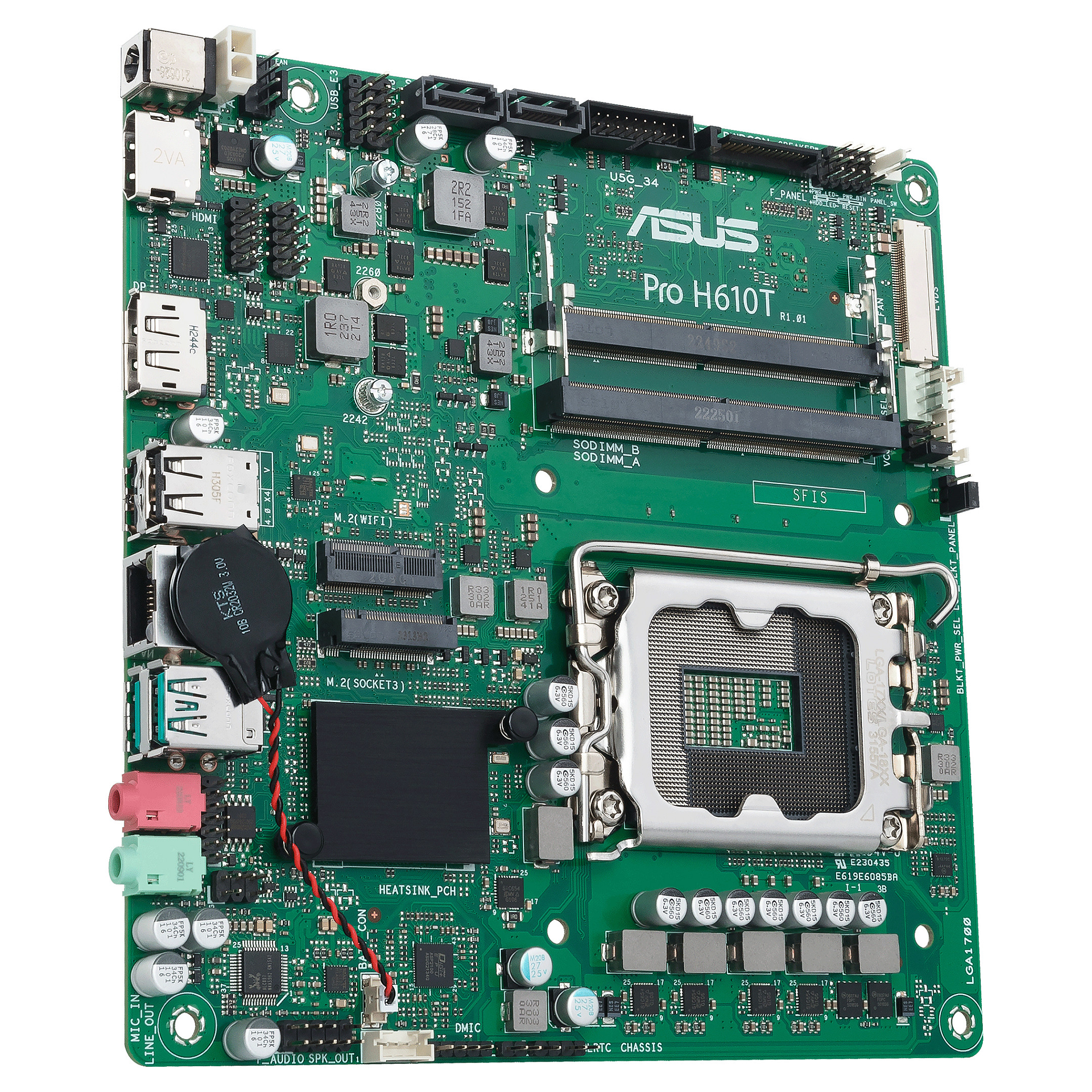 1700 ASUS PRO H610T-CSM mITX