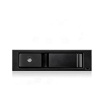 Wechselrahmen. 1xSATA/SAS 3.5" zu 1xSATA Host in 5.25" Einbauschacht. EasySwap trägerlos. Alu/ Plastik ICY BOX
