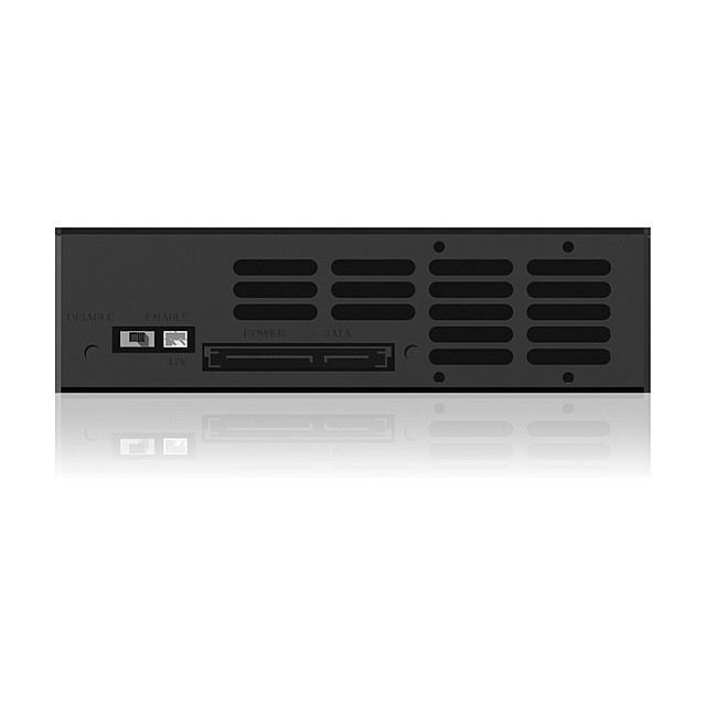 Wechselrahmen. 1xSATA/SAS 3.5" zu 1xSATA Host in 5.25" Einbauschacht. EasySwap trägerlos. Alu/ Plastik ICY BOX