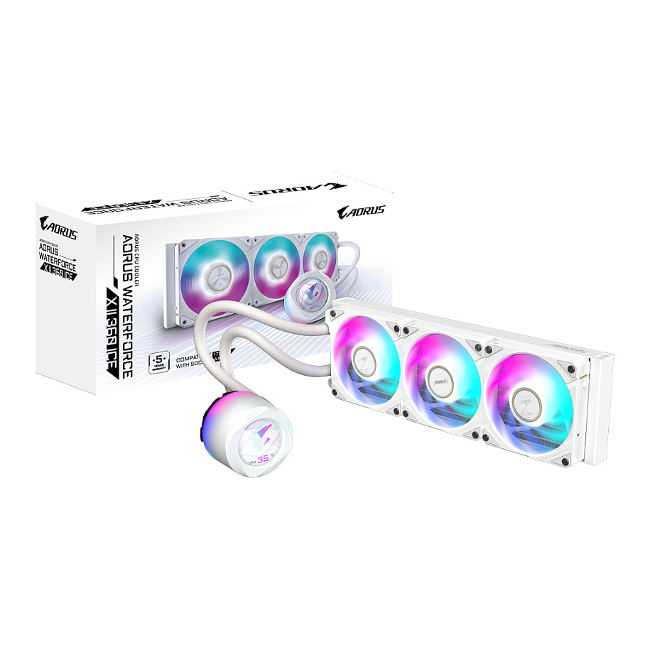 K Cooler GIGABYTE AORUS WATERFORCEX II 360I AIO Liquid CPU Cooler