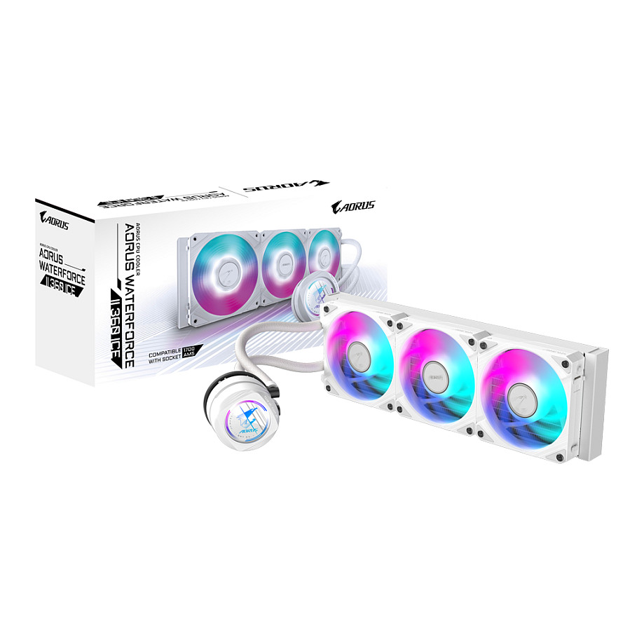 K Cooler GIGABYTE AORUS WATERFORCE II 360I AIO Liquid CPU Cooler