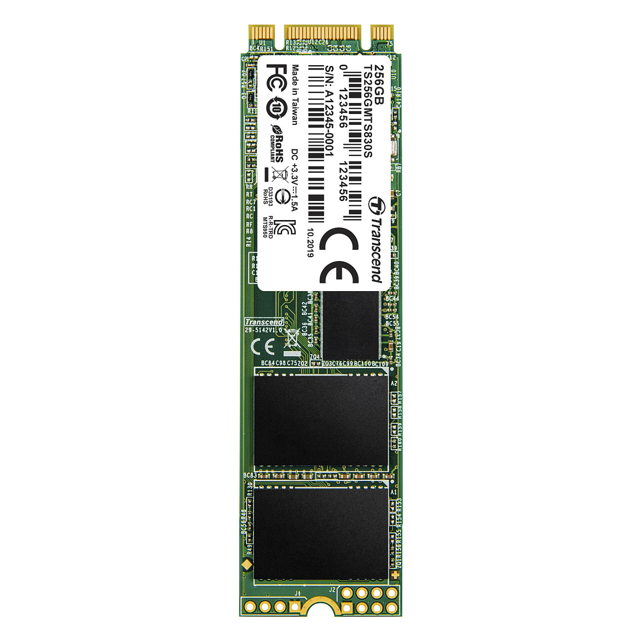TRANSCEND 256GB M.2 2280 SSD SATA3 B+M Key TLC
