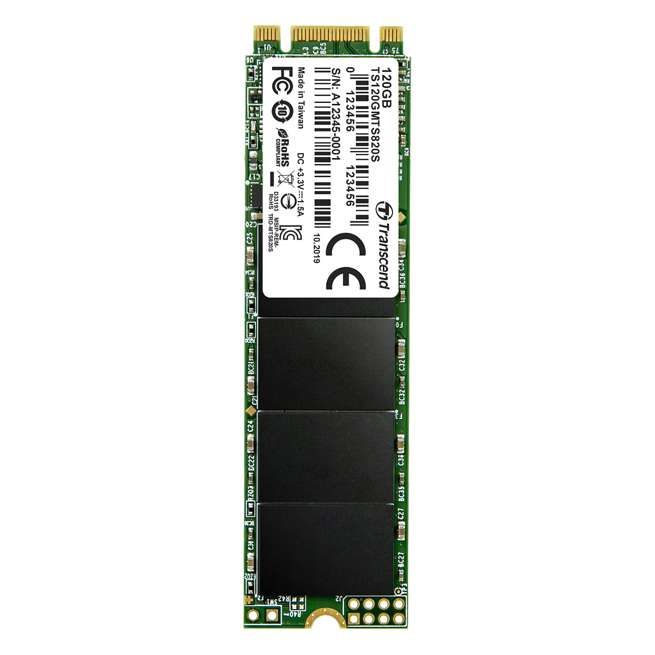 TRANSCEND 2TB M.2 2280 PCIe Gen3x4 M-Key 3D TLC with Dram