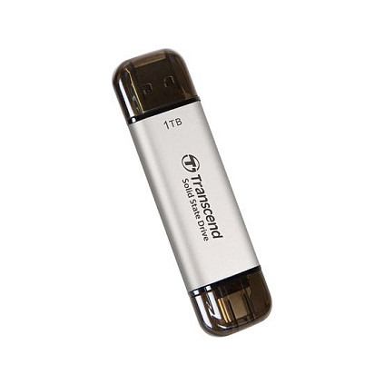 TRANSCEND ESD310S 1TB External SSD USB 10Gbps Type C/A Silver