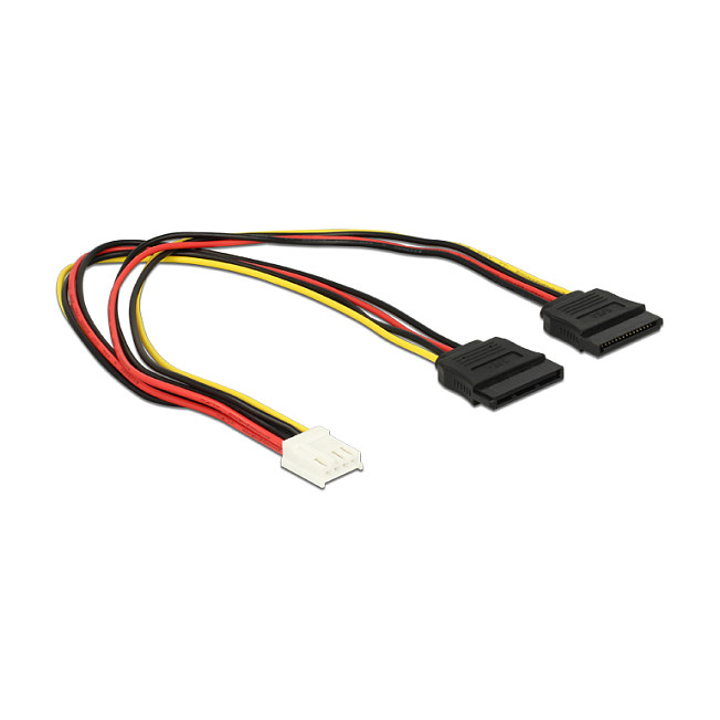 Kabel Power Floppy 4 Pin Bu > 2x