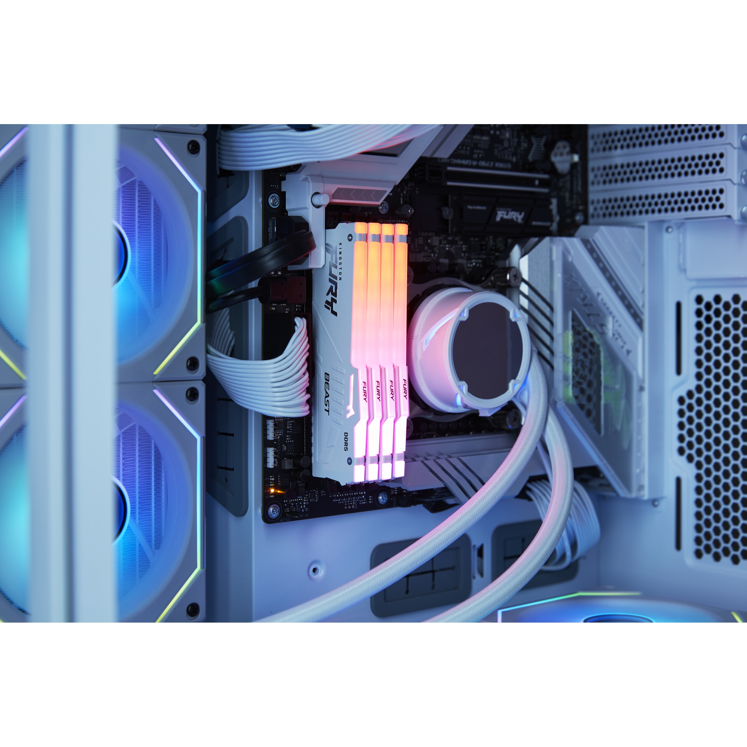 KINGSTON 32GB 6000MT/s DDR5 CL30 DIMM Kit of 2 FURY Beast White RGB EXPO
