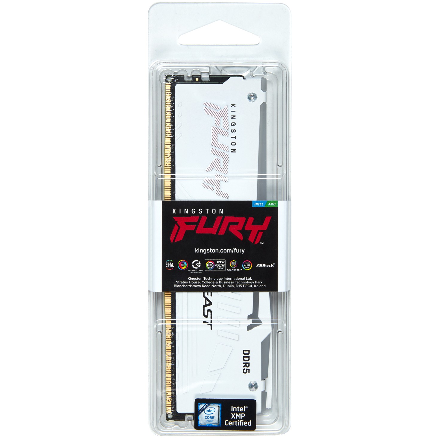 KINGSTON 16GB 6000MT/s DDR5 CL36 DIMM FURY Beast White RGB EXPO