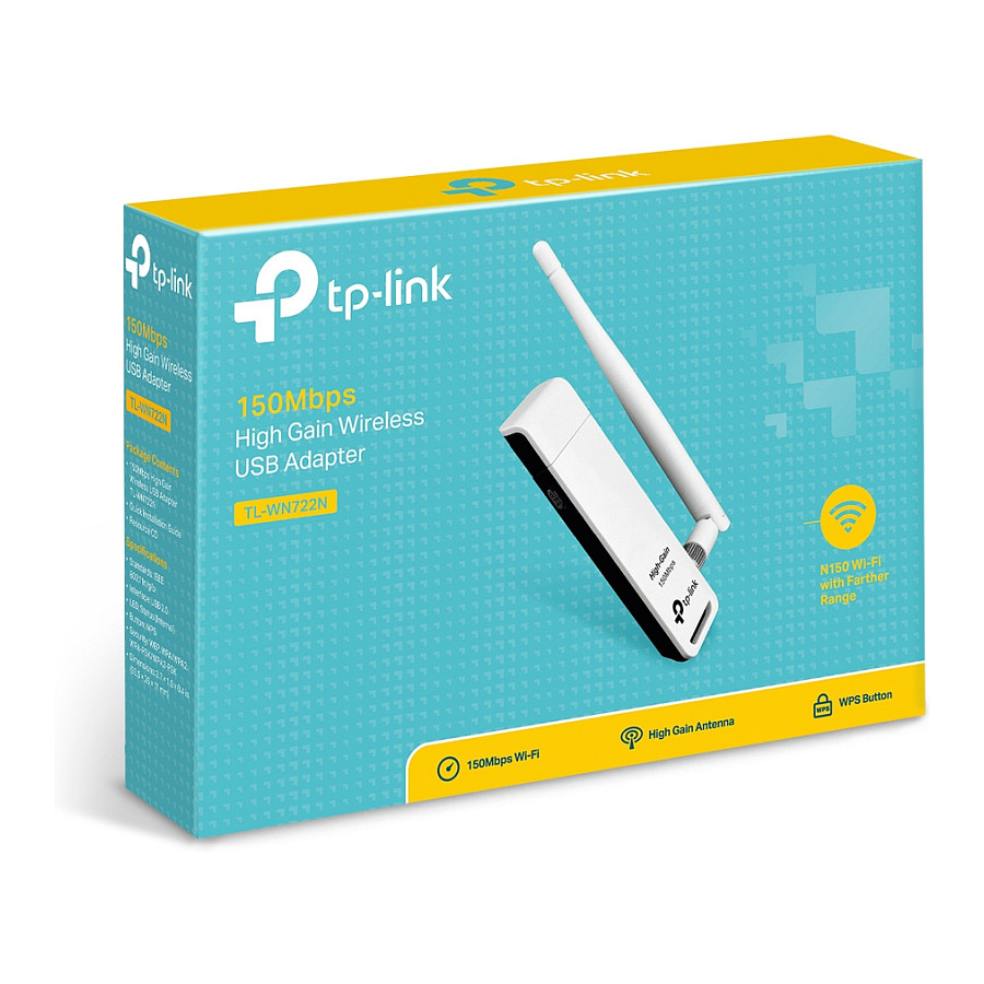 TP-Link TL-WN722N - 150Mbps High Gain Wi-Fi USB Adapter