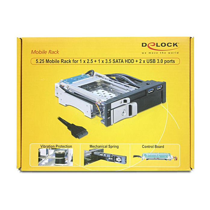 Delock 5.25 Wechselrahmen 1 x 2.5