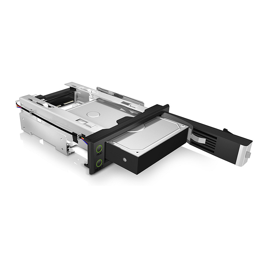 Wechselrahmen. 1xSATA/SAS 3.5" zu 1xSATA Host. EasySwap trägerlos. Stahl/ Plastik ICY BOX