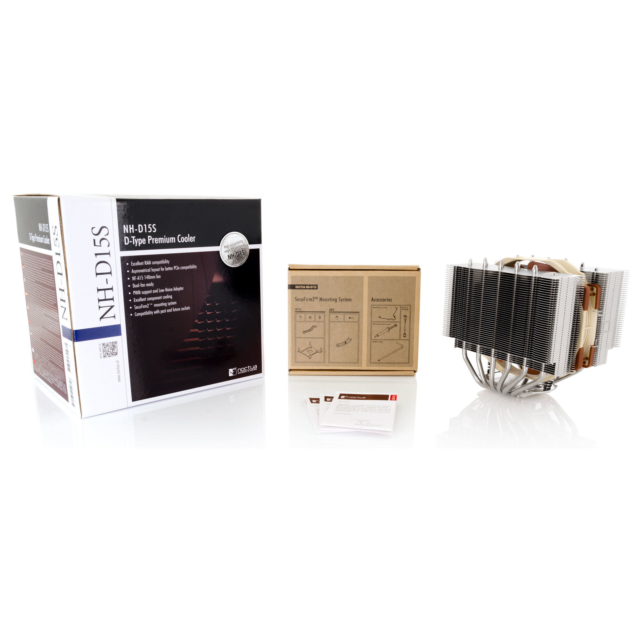K Cooler Multi NOCTUA NH-D15S | 1700, 1200, 11xx, 2066, 2011, AM4, AM5 170 W TDP