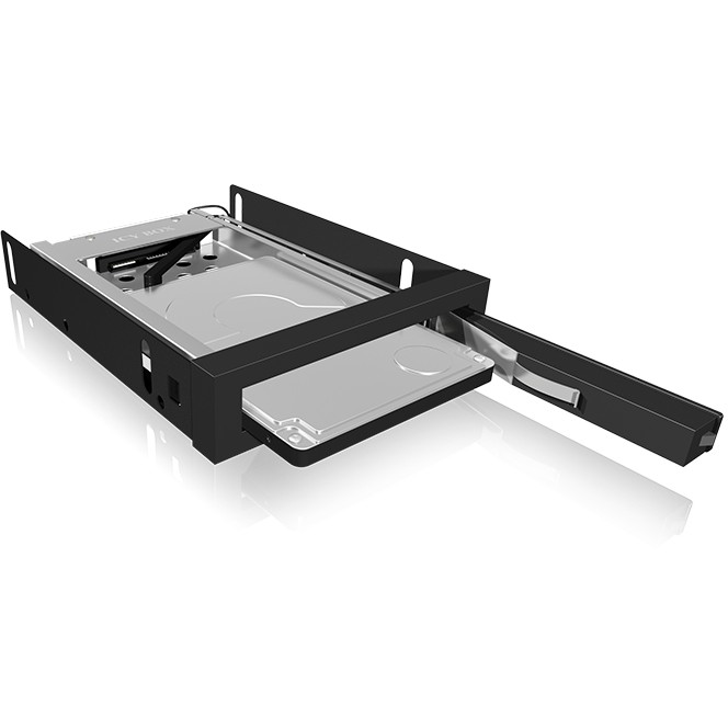 Wechselrahmen. 1xSATA 2.5" zu 1xSATA Host. trägerlos. für 3.5" Schacht ICY BOX