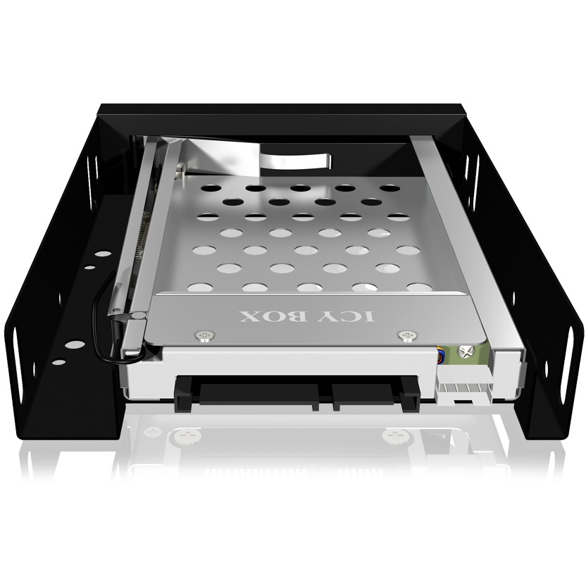 Wechselrahmen. 1xSATA 2.5" zu 1xSATA Host. trägerlos. für 3.5" Schacht ICY BOX