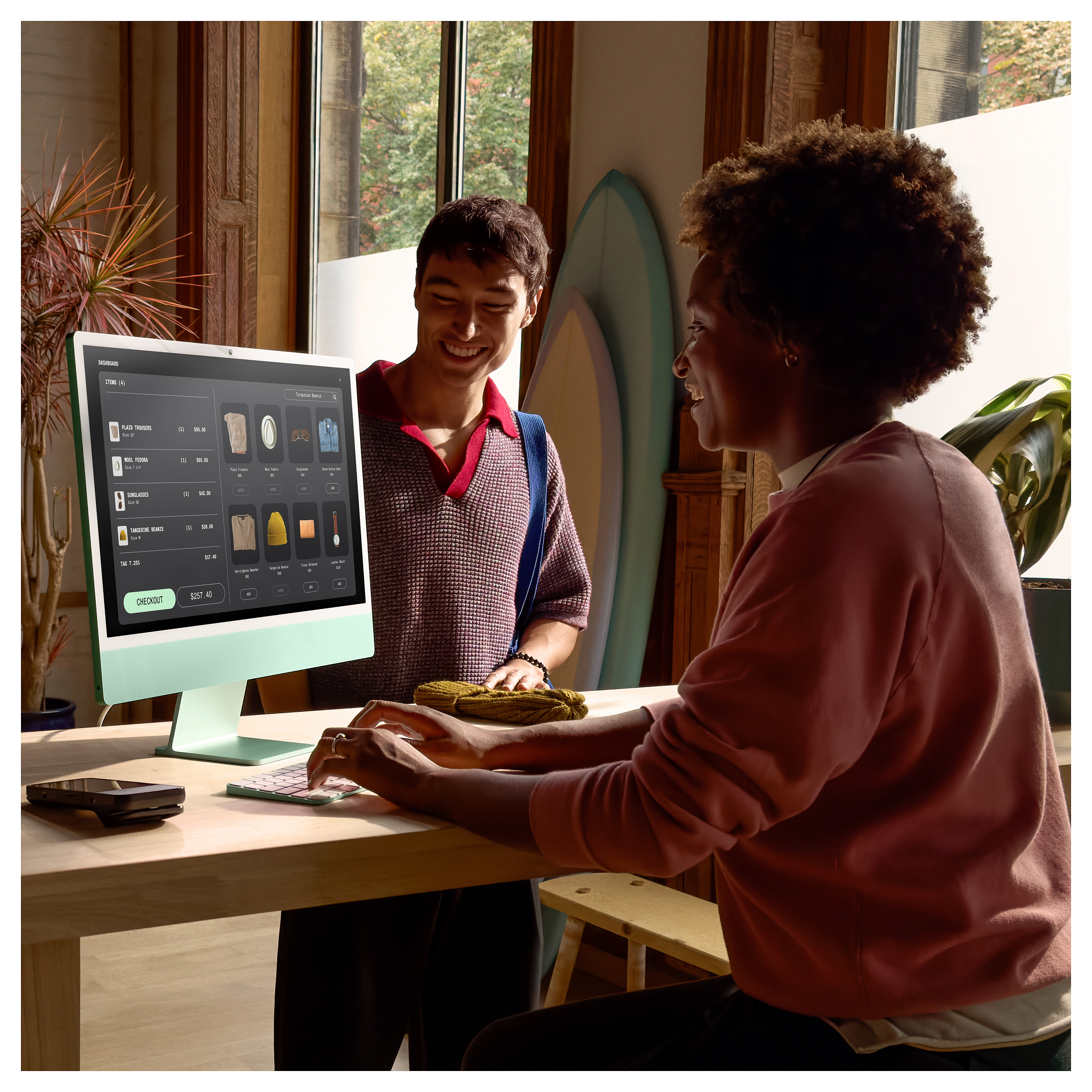 Apple 24-inch iMac with Retina 4.5K display: Apple M4 chip with 8-core CPU and 8-core GPU, 16GB, 256GB SSD - Green