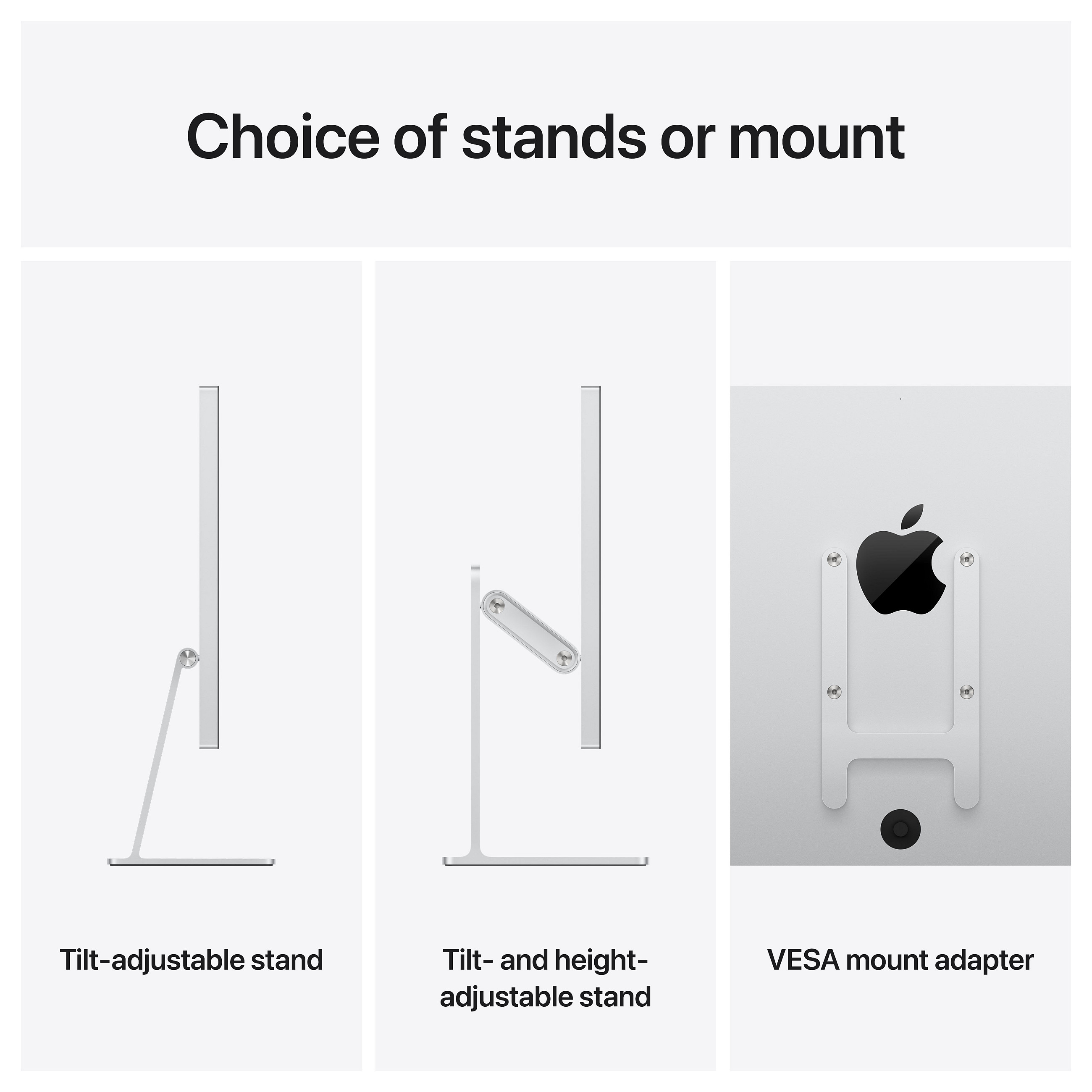 Apple Studio Display - Standard glass - Tilt- and height-adjustable stand (2026)