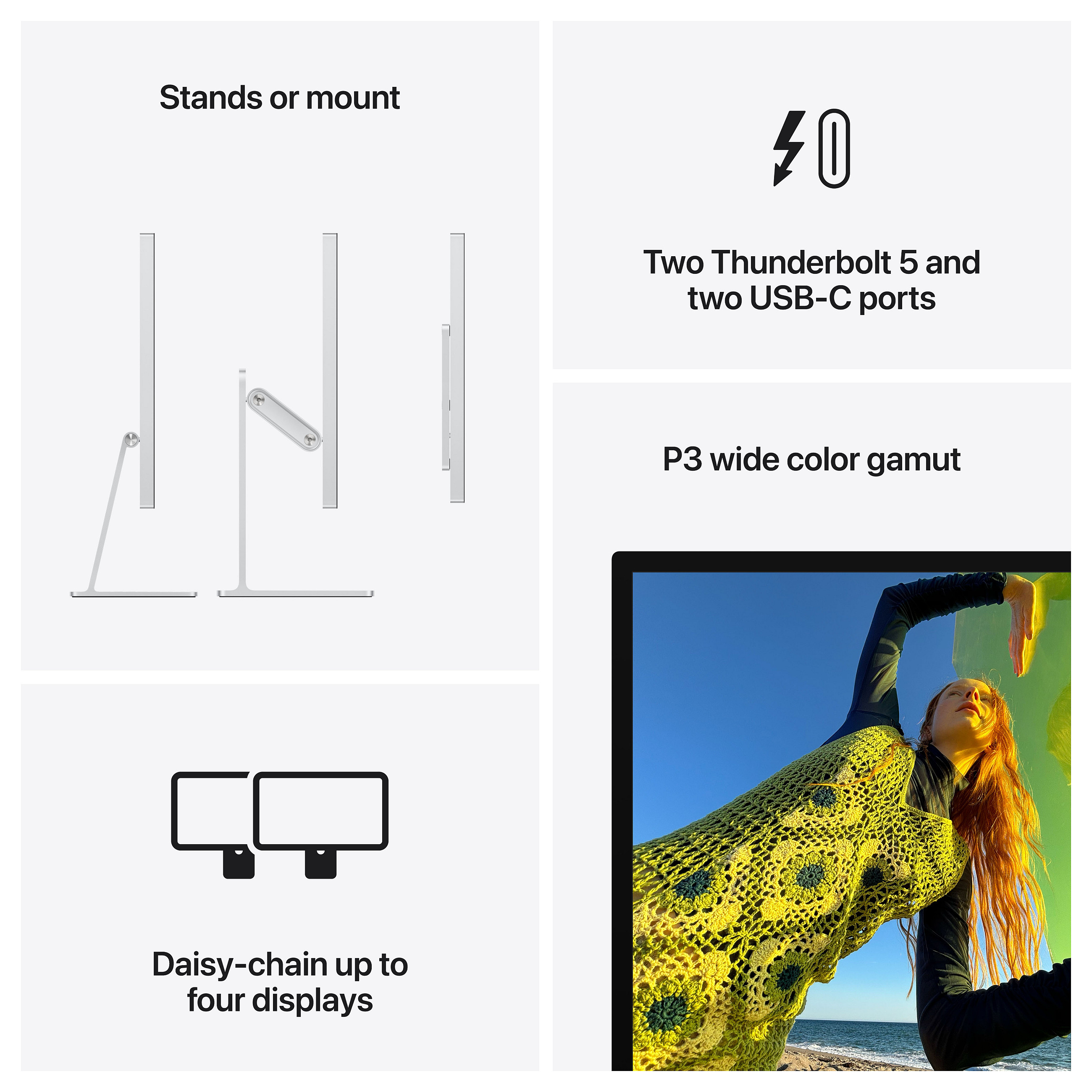 Apple Studio Display - Standard glass - Tilt- and height-adjustable stand (2026)