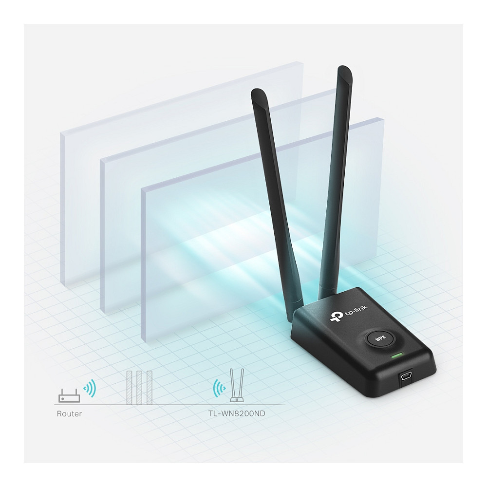 TP-Link TL-WN8200ND - 300Mbps High Power Wi-Fi USB Adapter
