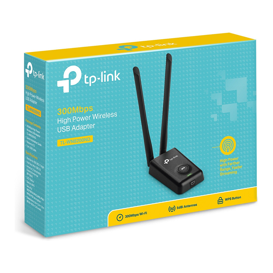 TP-Link TL-WN8200ND - 300Mbps High Power Wi-Fi USB Adapter
