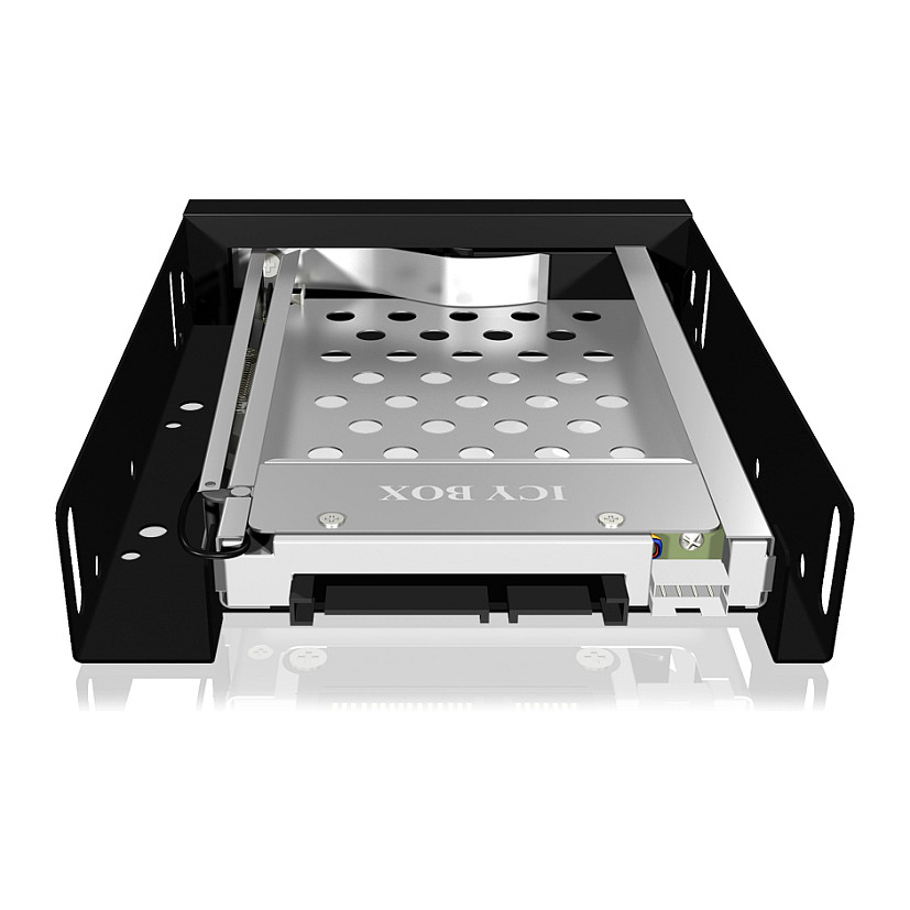 Wechselrahmen. 1xSATA 2.5" zu 1xSATA Host. trägerlos. für 3.5" Schacht ICY BOX