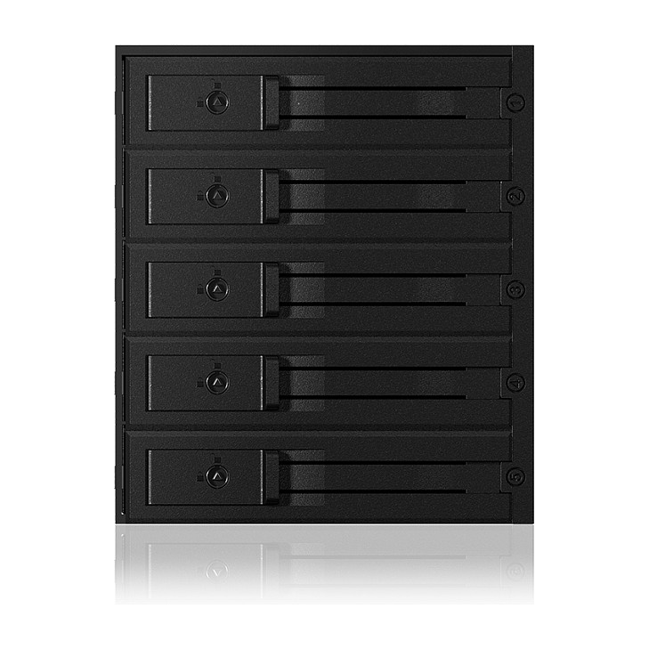 ICY BOX Backplane für 5x HDD für 3x 5,25" Schacht mit Schloss und Lüfter
