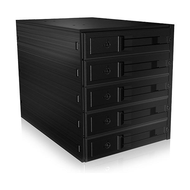 ICY BOX Backplane für 5x HDD für 3x 5,25" Schacht mit Schloss und Lüfter