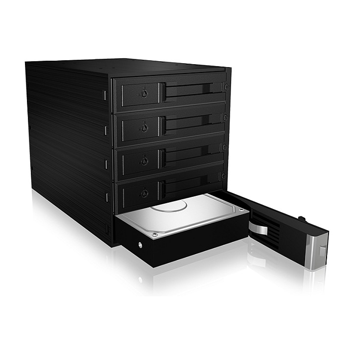 ICY BOX Backplane für 5x HDD für 3x 5,25" Schacht mit Schloss und Lüfter